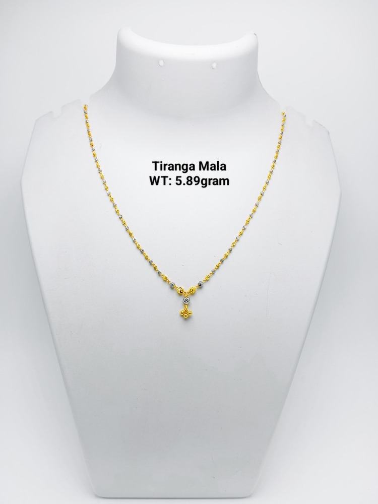 22KT New Design Gold Tiranga Mala