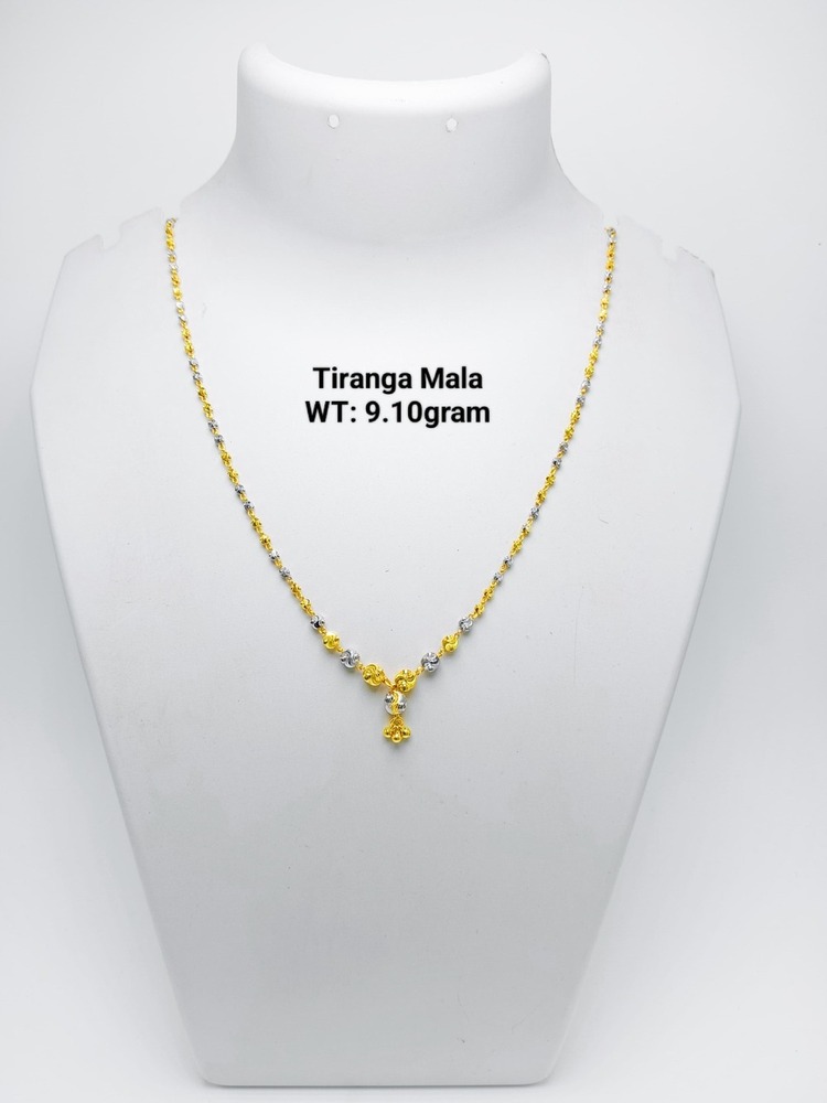 22KT New Design Gold Tiranga Mala