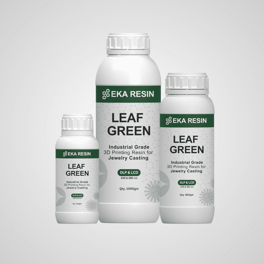 EKA 3D Printer Resin Castable Resin for Jewelry, Leaf Green,