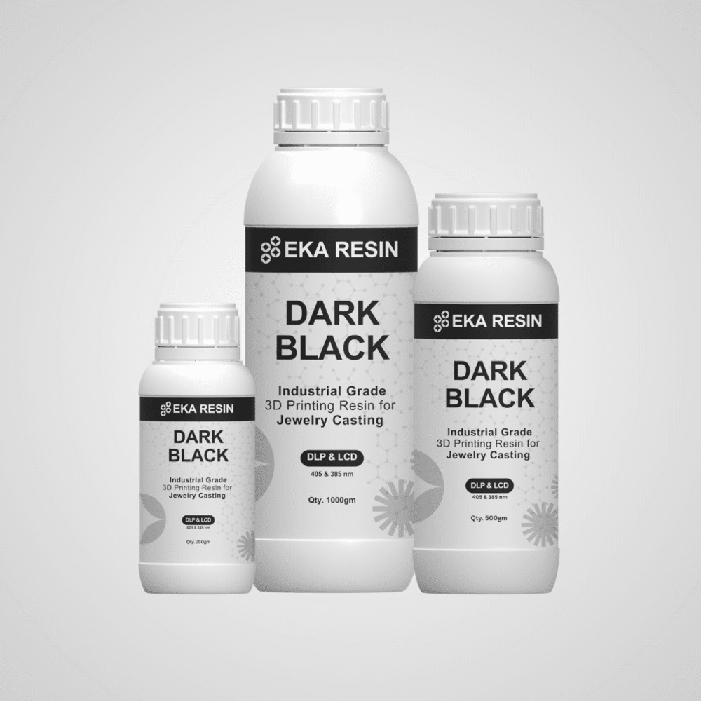 EKA Resin Direct Castable Resin for Jewelry 3D Printers, Dark Black
