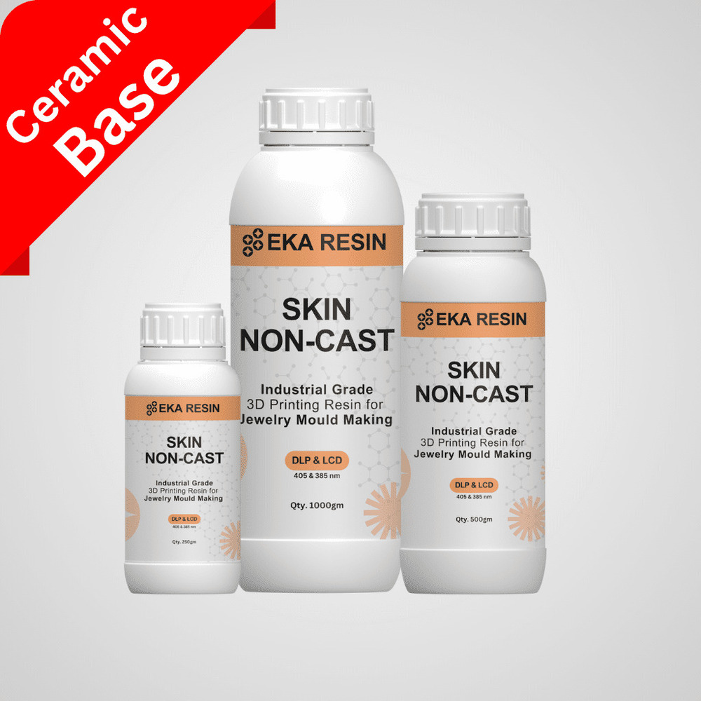 EKA Skin Non-Castable Resin -Ceramic Base, 3D Printing Resin for Jewelry Molds