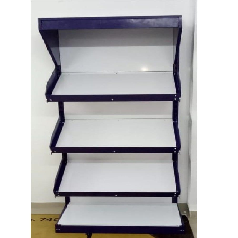 Ms Vegetable Display Rack - 3x6 Feet, Height 6 Feet , Powder Coated Design For Markets And Shops