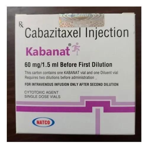 60mg Kabanat Cabazitaxel Injection - Life Span: 2 Years From Manufacturing Date