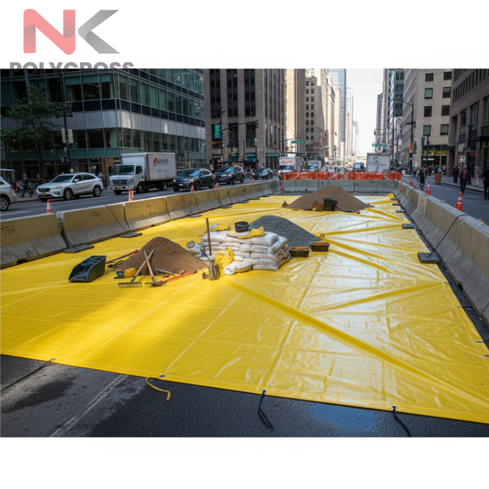 Railway Platform Temporary Cover - Color: Blue