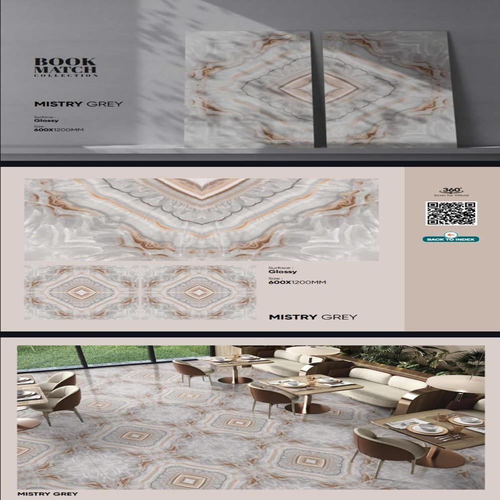 600*1200 Gvt Bookmatch Glossy - Color: Multy