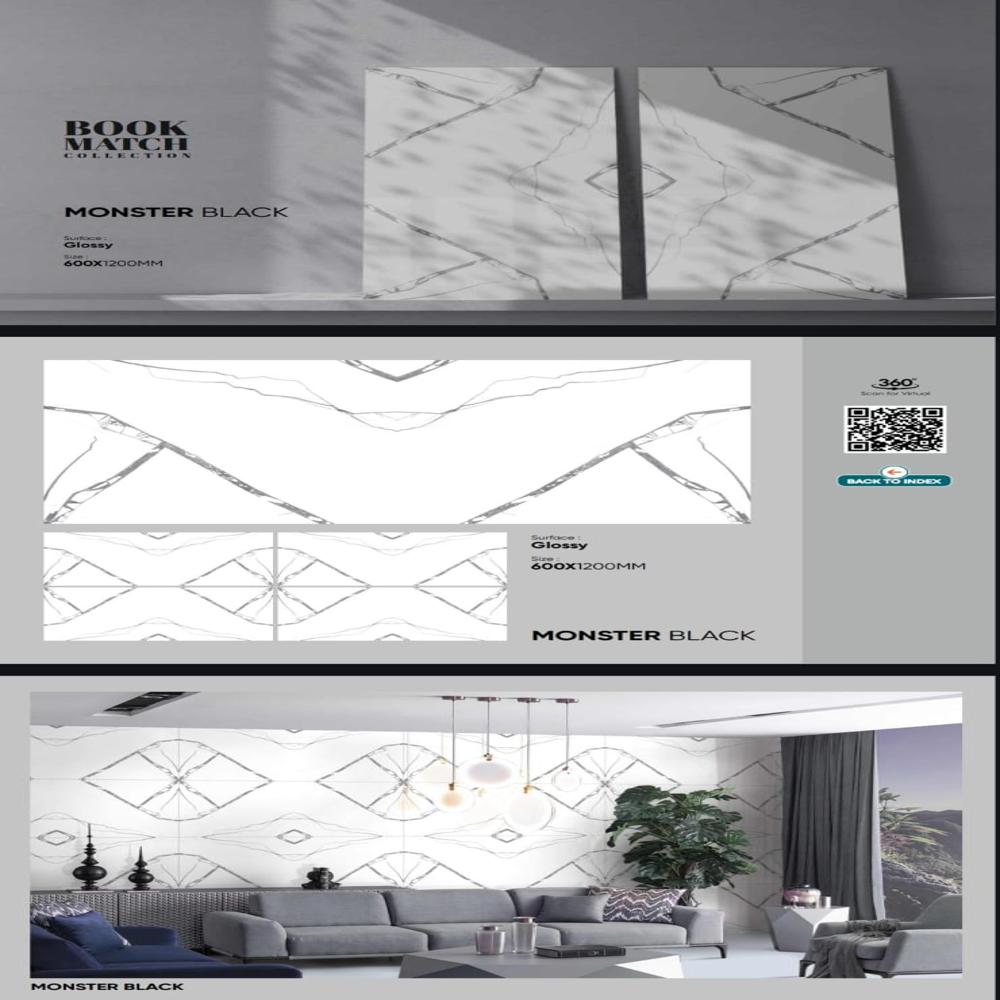 600*1200 Gvt Bookmatch Glossy - Color: Multy