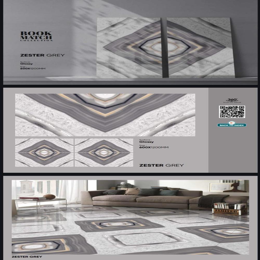 600*1200 Gvt Bookmatch Glossy - Color: Multy