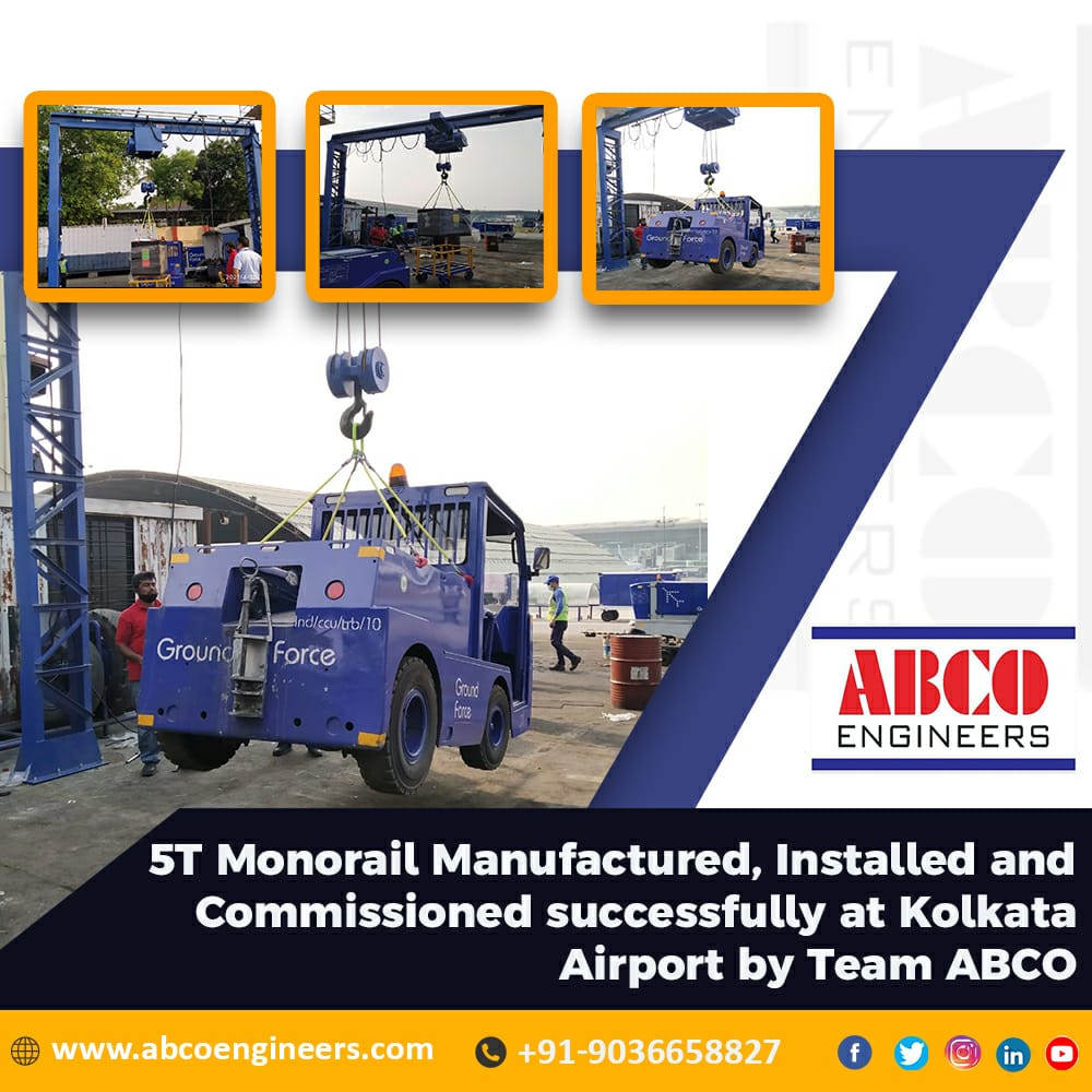 Yellow Monorail Crane System