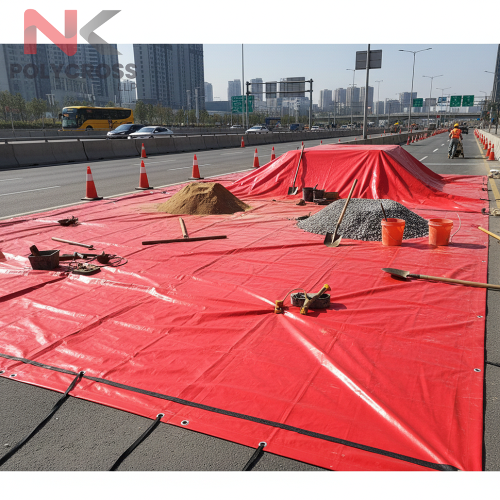 Roadwork Material Cover - Color: Blue