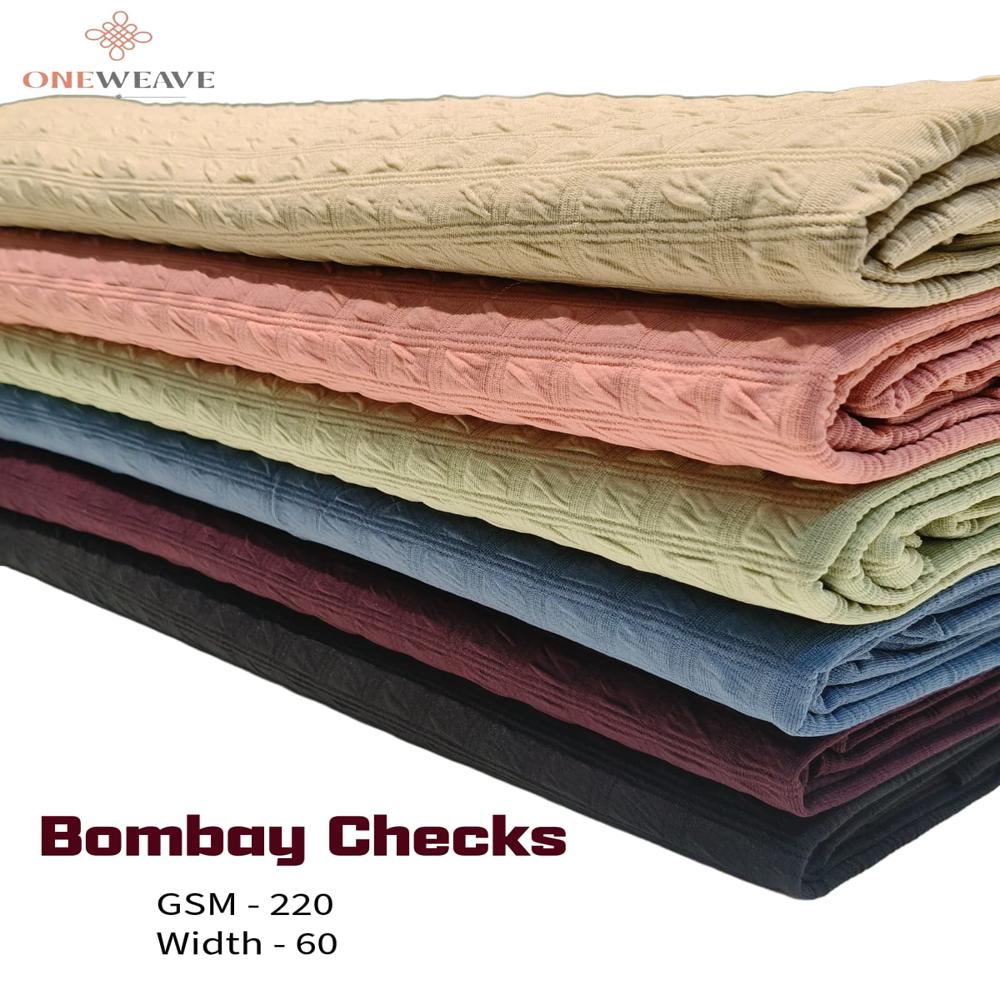 BOMBAY CHECKS LYCRA FABRIC USUAGE GARMENTS
