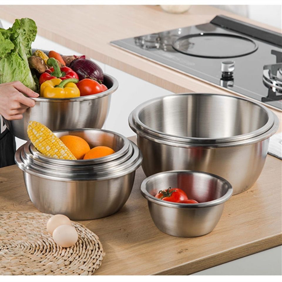 High Quality Big Size Stainless Steel Basin Mixing Big Bowl for Salad and DIY Cake Mixing