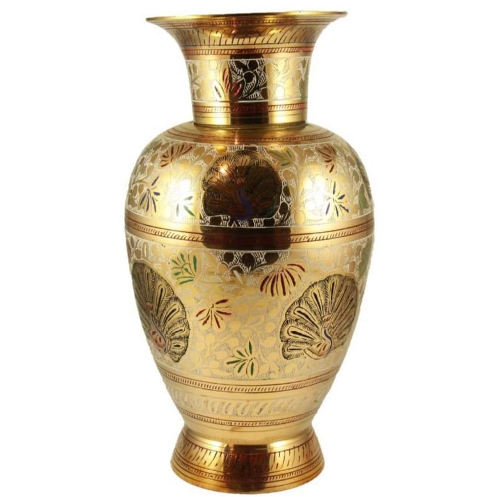 Brass Flower Pot - Color: Golden