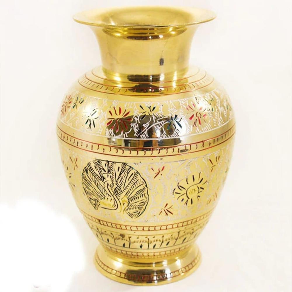 Brass Flower Pot - Color: Golden
