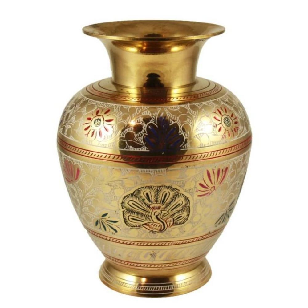 Brass Flower Pot - Color: Golden