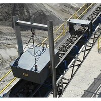 Magnetic Separator Device - Stainless Steel, 500-1200 Mm, Blue | Adjustable 3 M/s Belt Speed, Ip54 Weatherproof, Digital Control Panel, Up To 10 Tph Capacity