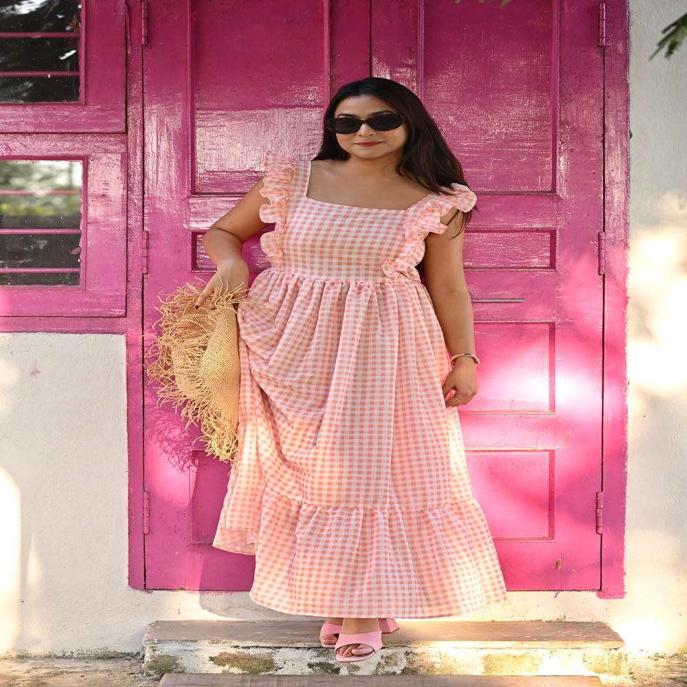 Eleanor Ghingham Dress - Bust Size: 32-40 Inches / 81-102 Cm (Size Dependent)