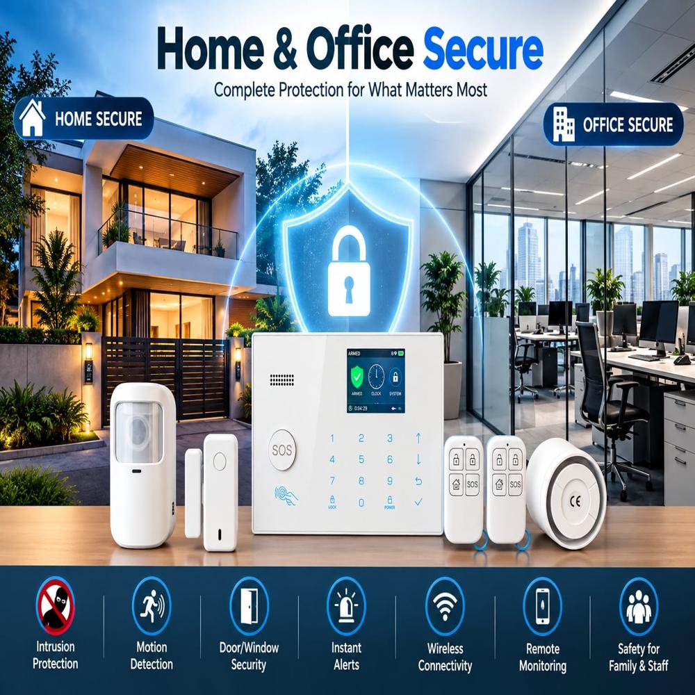4G Gsm Smart Home Security Alarm System Kit - Alarm Density: 500 Ppm