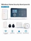 Smart Wifi + Gsm Security Alarm System Kit | Wireless Home & Office Anti-theft Alarm With Mobile App Control - Alarm Light Color: Red/blue