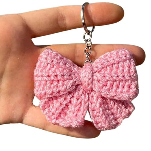 Handmade Crochet Flower Keychain