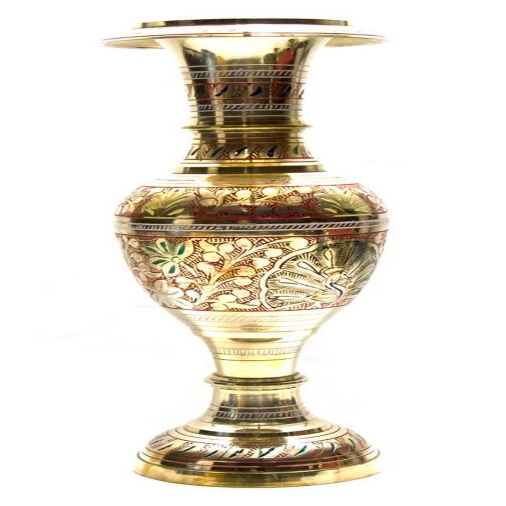 Brass Flower Pot - Color: Golden