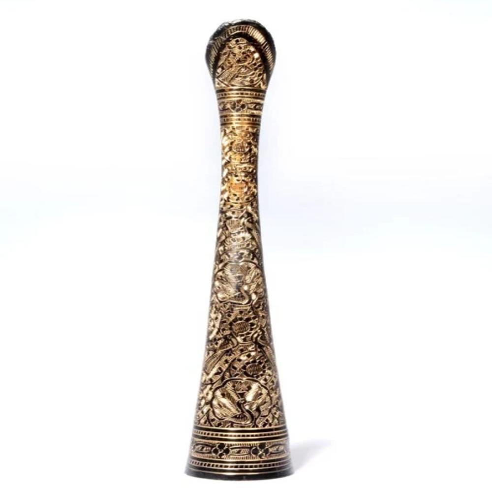 Brass Flower Pot - Color: Black And Golden