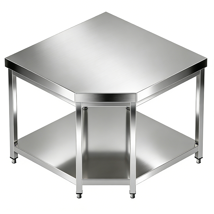 Commercial Kitchen Countertop-Stainless Steel 304 Brushed Matt Finish Corrosion Chemical Resistant 300kg/m Load