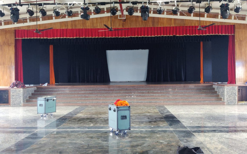 Stage Coutain - Velvet, Custom Size 8-20 Feet, Red | Sound Absorbing, Fire Retardant, Hook & Rail Mounting