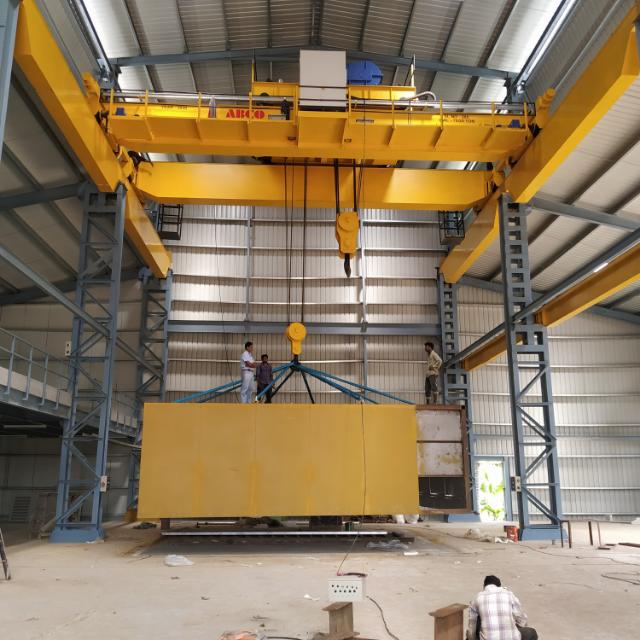 Electric Double Beam EOT Cranes Max Load Capacity 3-20 Ton Travel Speed 5-10 mmin