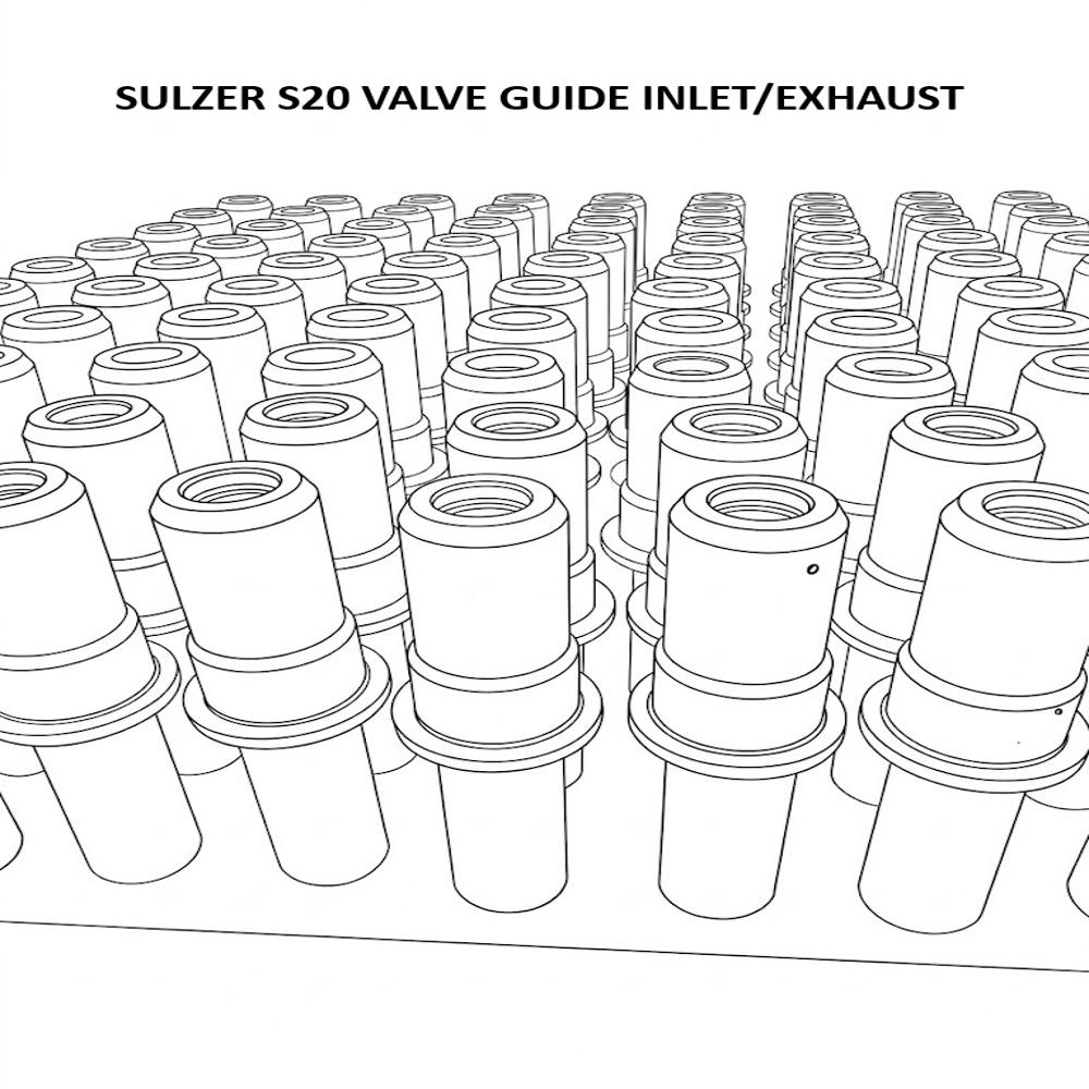 Sulzer S20 Valve Guide Inlet/exhaust - Material: Cast Iron || Heat Treated