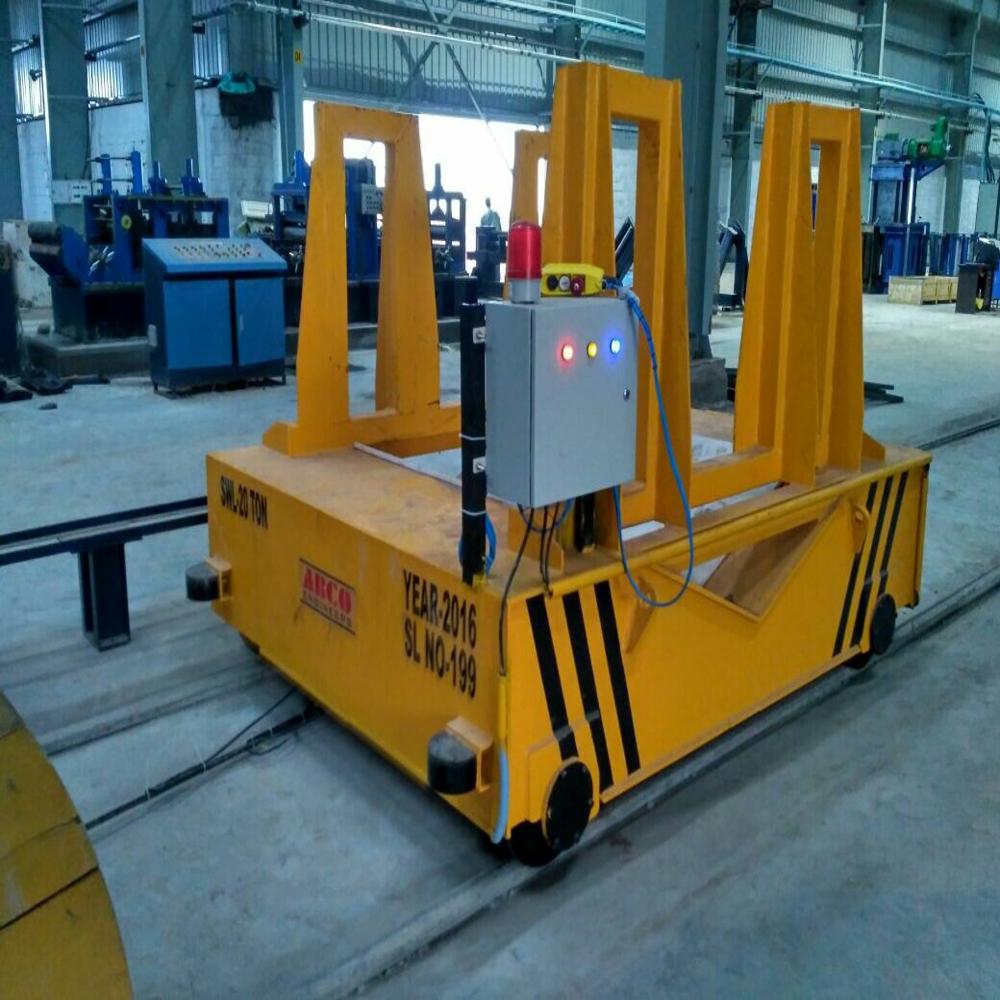 Pipe Transfer Car - Steel, Hydraulic Drive Type | Remote Controller, Safety Sensor, Freight Elevator