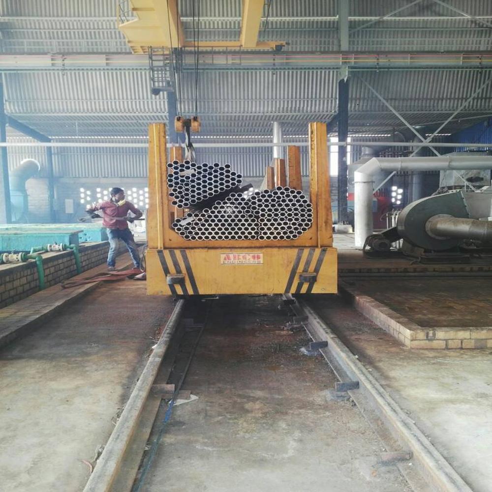 Pipe Transfer Car - Steel, Hydraulic Drive Type | Remote Controller, Safety Sensor, Freight Elevator