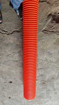 Hdpe Dwc Electrical Conduit Pipe - Color: Black With Orange Inner Lining