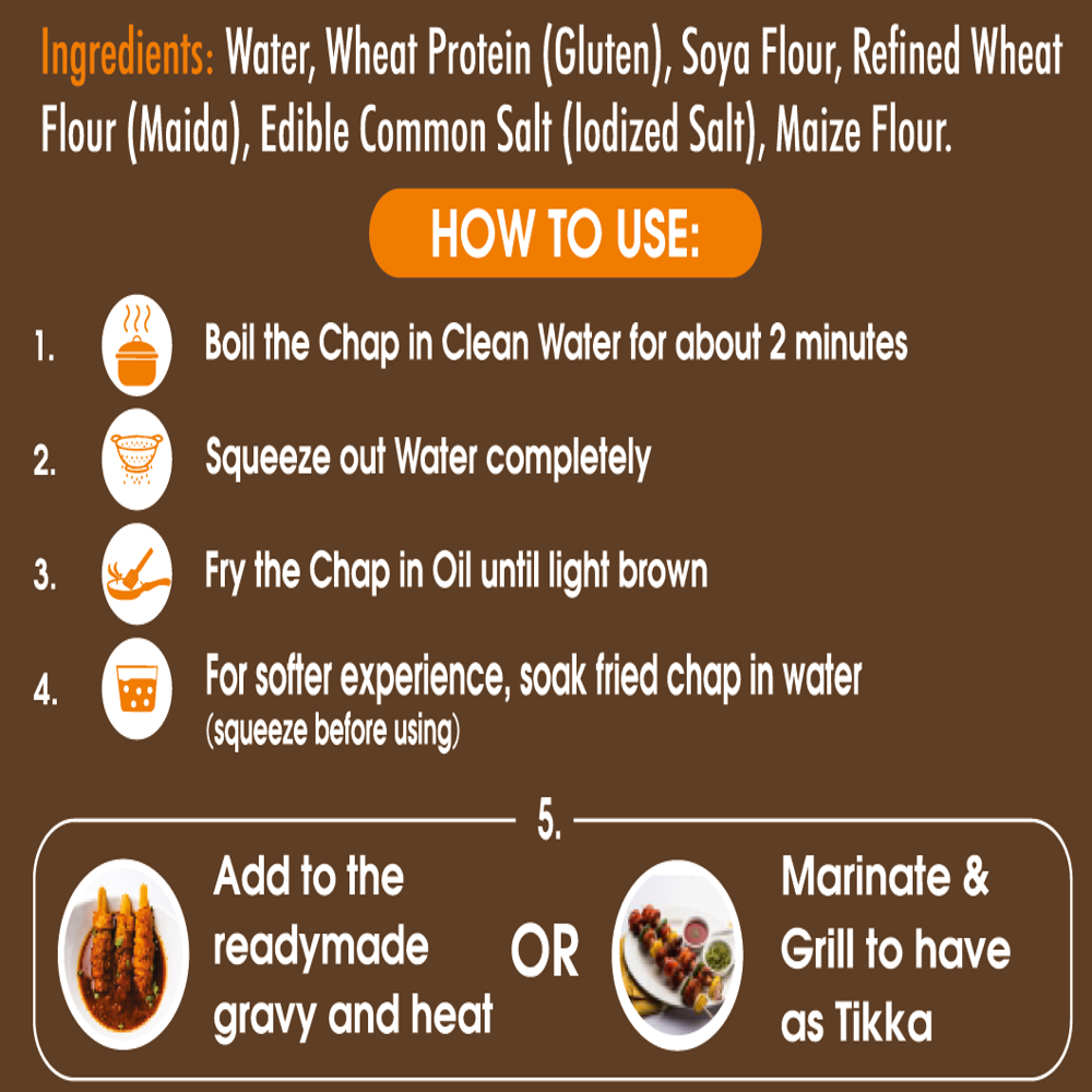 450 Gm Frozen Veg. Soya Chap - Shelf Life: 12 Months