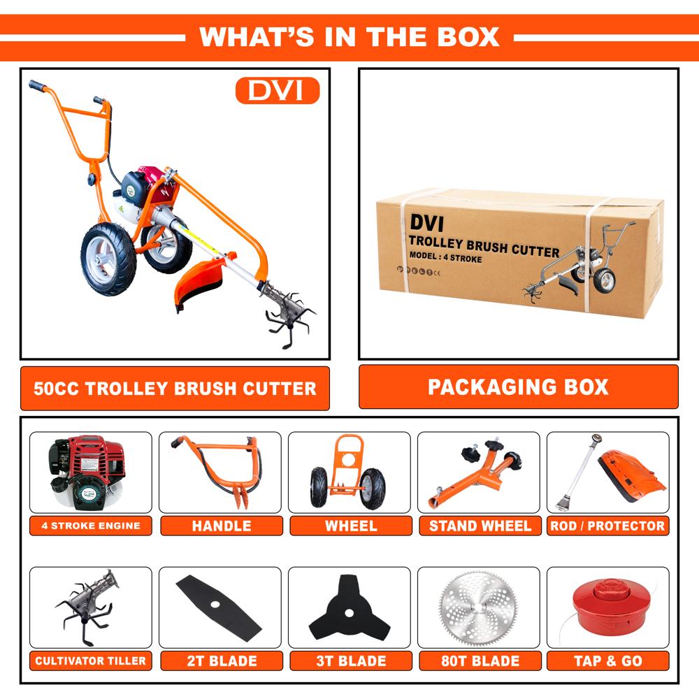 Wheel Type Brush Cutter with Cultivator