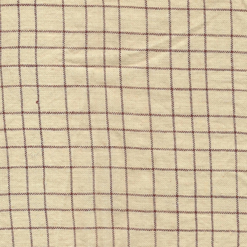 Check Khadi Cotton Fabric