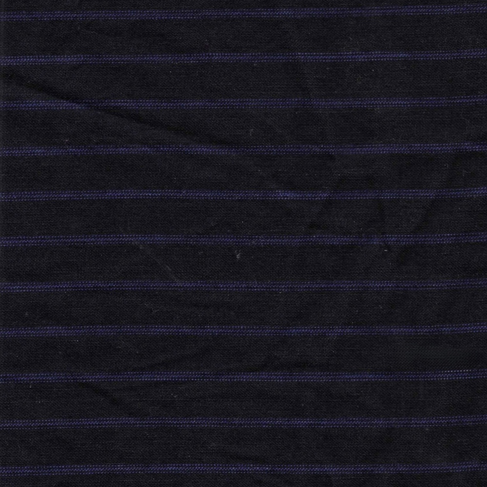 Blue And Indigo Cotton Stripe Fabric
