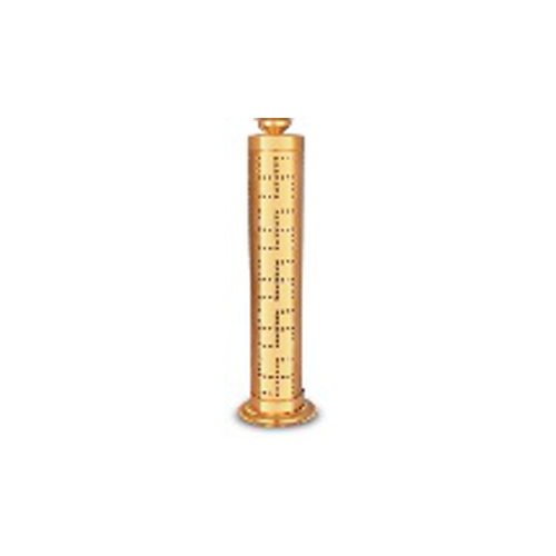 Gold Pleated Stainless Steel Swastik Bambu Stand