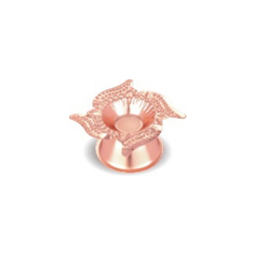 Copper Pleated Stainless Steel Swastik Diya