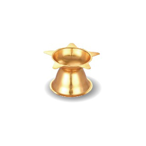Gold Pleated Stainless Steel Star Diya