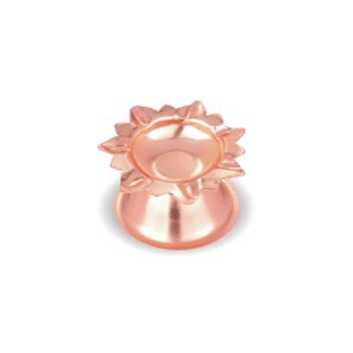 Copper Pleated Stainless Steel 1no Diya
