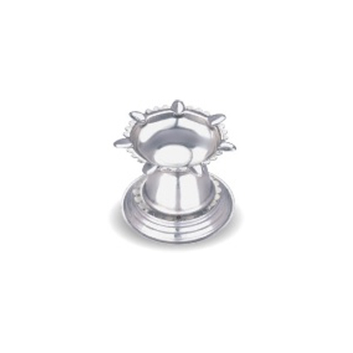 Stainless Steel Diya With Plate