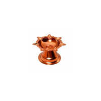 Copper Pleated Stainless Steel 10 No Diya - Height: 4.5 Cm
