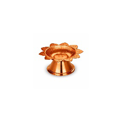 Copper Pleated Stainless Steel 1no Surajmukhi Diya