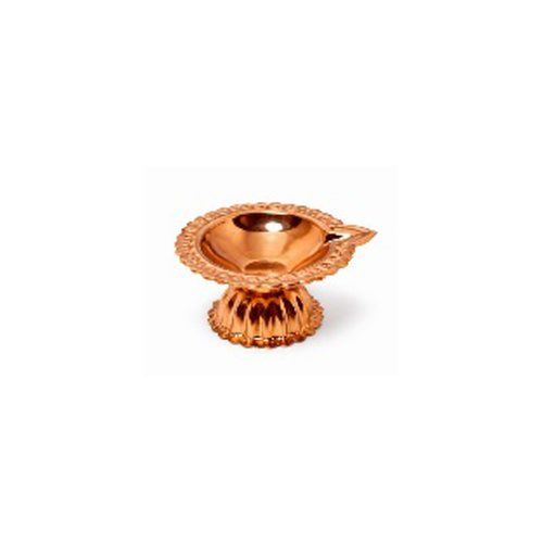 Copper Pleated Stainless Steel Small Ganga Diya
