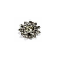 Stainless Steel Fancy Diya - Height: 3 Cm