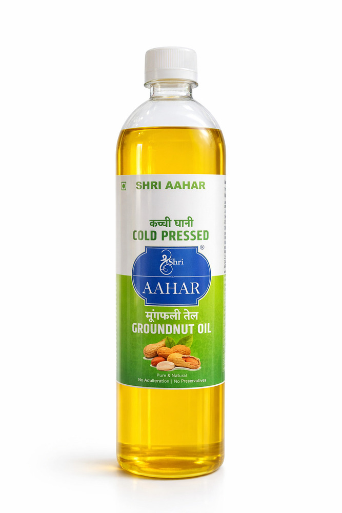 1Ltr Shri Aahar Groundnut Cold Pressed Oil
