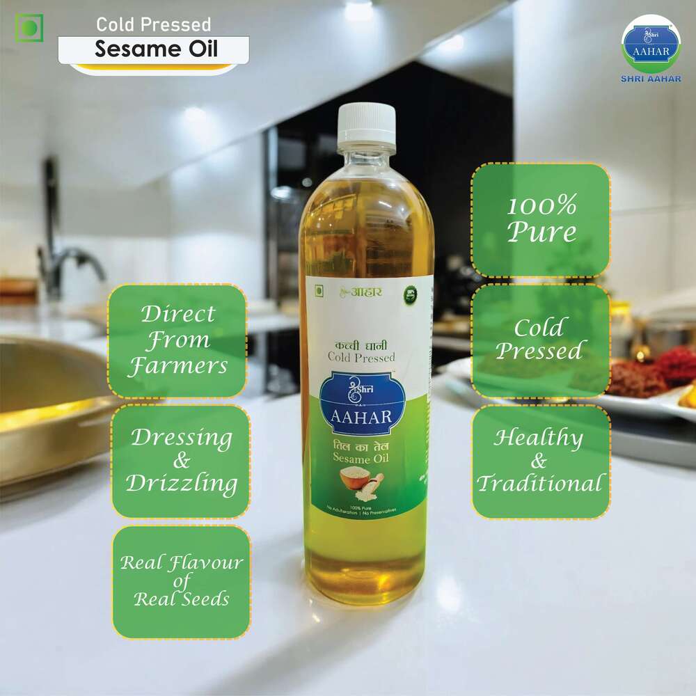 1LTR Shri Aahar Cold Pressed Sesame Oil