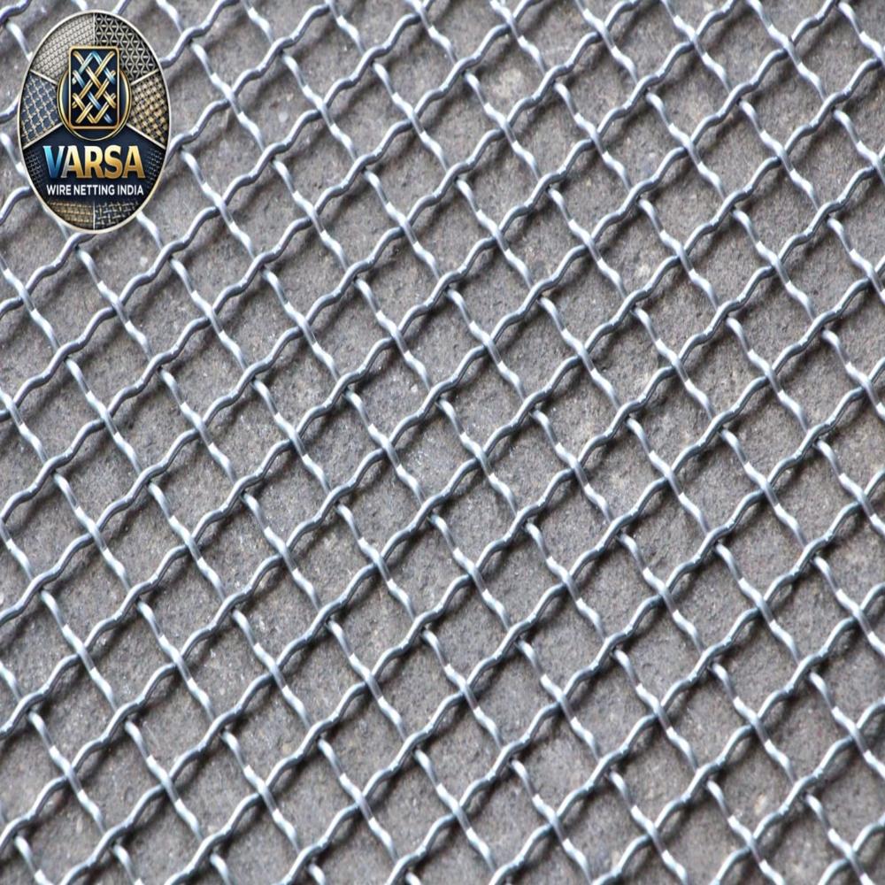 Stainless Steel Crimped Wire Mesh - Pre-crimped Carbon Iron Wire, Available Sizes 3.0ft To 7.0ft, Hole Size 4mm To 25mm | Galvanized, Corrosion Resistant