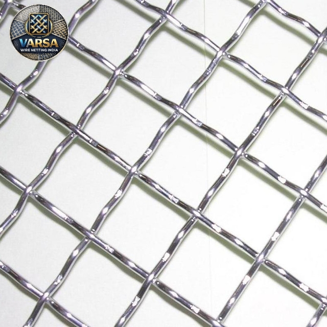 Stainless Steel Crimped Wire Mesh - Pre-crimped Carbon Iron Wire, Available Sizes 3.0ft To 7.0ft, Hole Size 4mm To 25mm | Galvanized, Corrosion Resistant