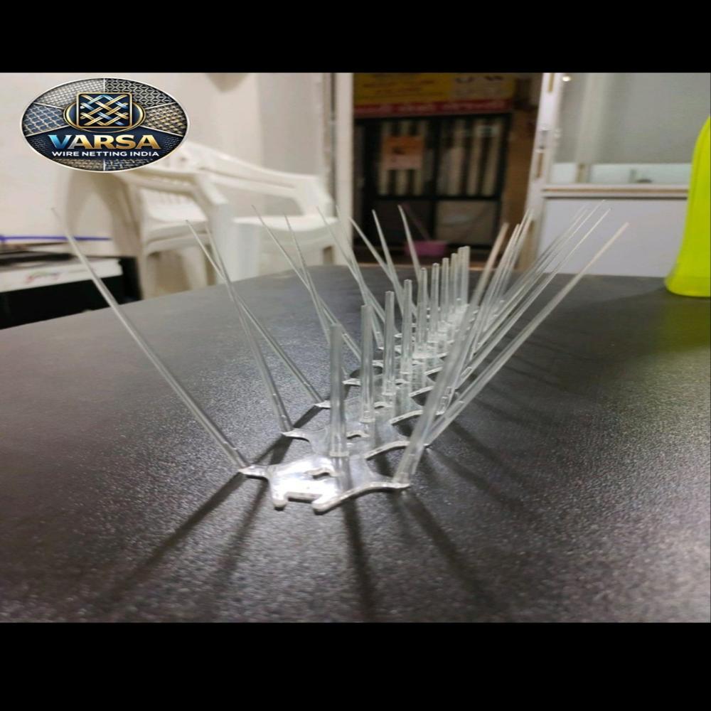 Polycarbonate Bird Spikes - Pvc And Other Materials | Transparent Wire Mesh Design For Versatile Application